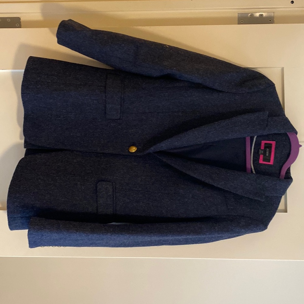 Jcrew navy wool blazer 6 tall